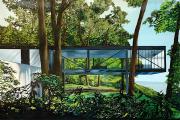 Eamon O´Kane: Johnson Leonhardt House with Frank Lloyd Wright window mix, 2010, oil on canvas, 200 x 280 cm

